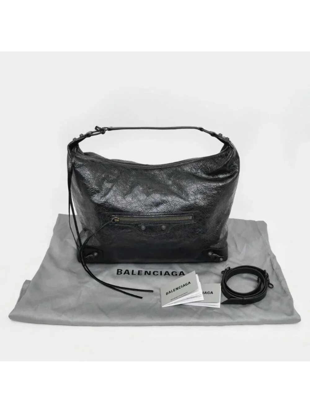 Balenciaga le City Hobo Black Shoulder 2-Way Leather